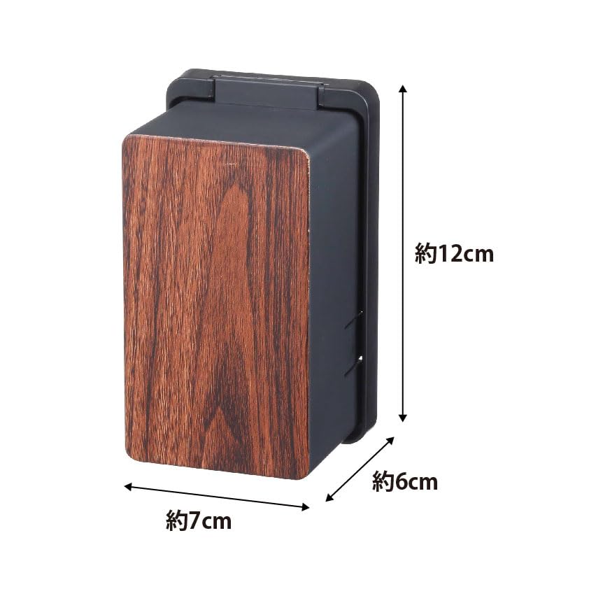 Yamazaki Jitsugyo 3412 Outlet Guard černý Přibl. Š7 x H6 x V12cm Woody WOODY Kryt vývodu Plný Kryt Typ Prevence neplechy Odpuzovač prachu