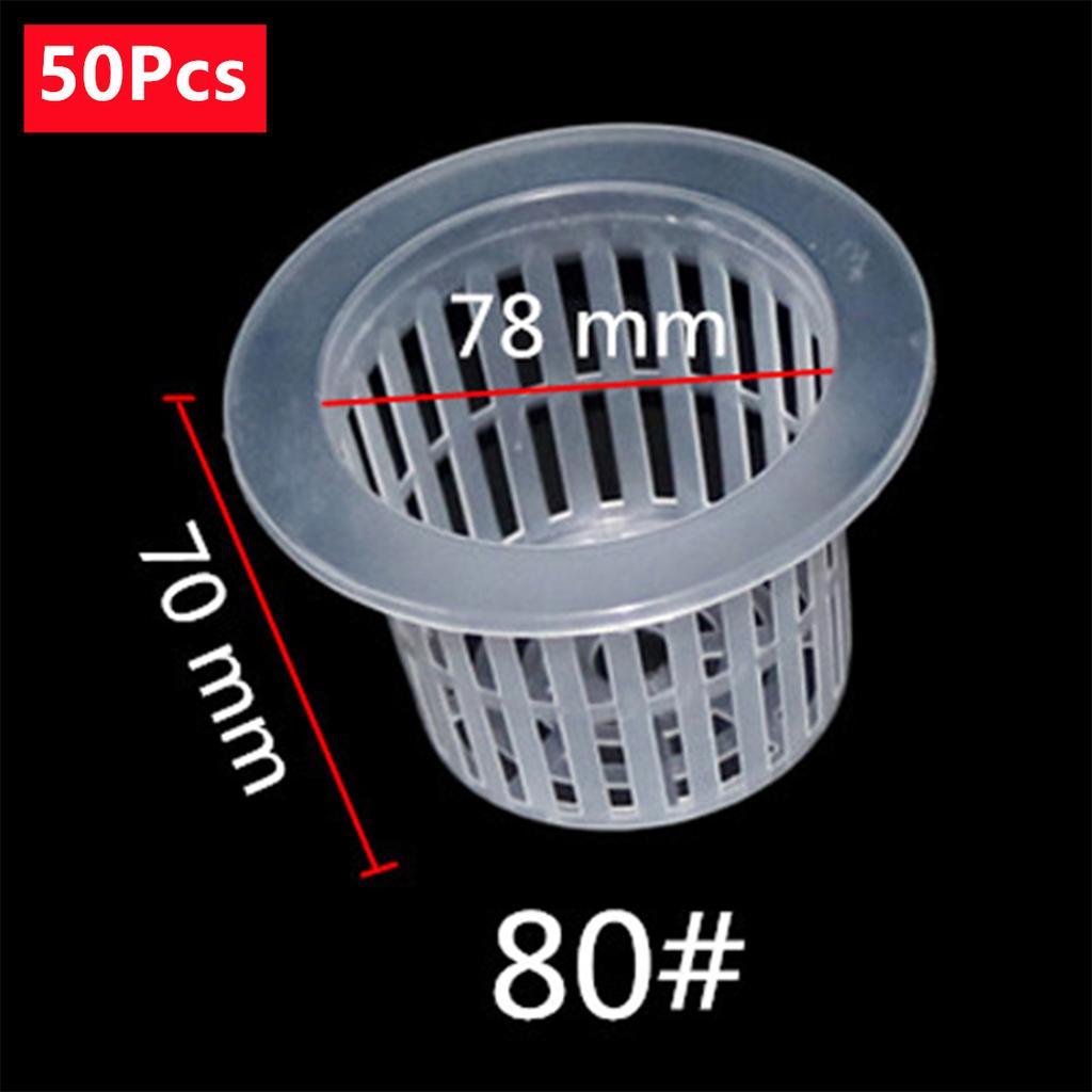 Transparent Planting Net Cup Hydroponic Colonization Mesh Pot Flower Vegetable Nursery Basket Soilless Growing Basket 5/50Pcs