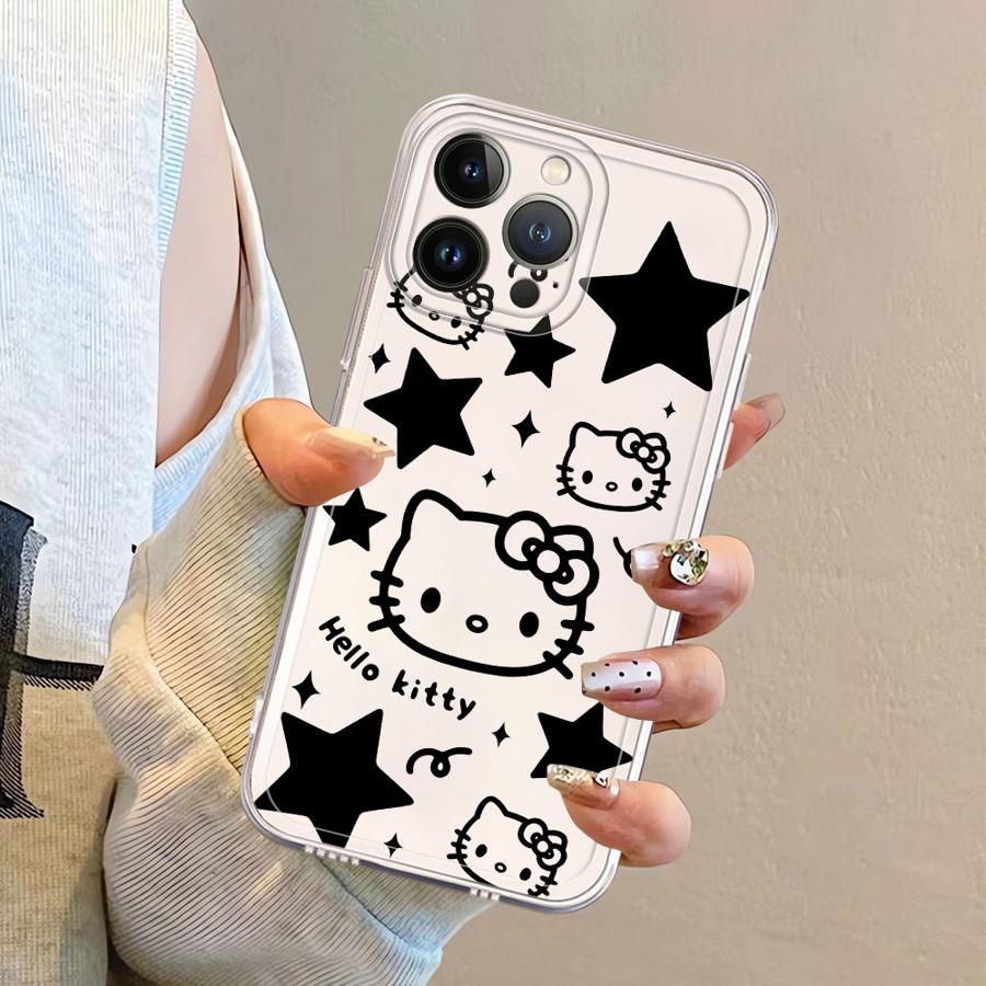 Case for iPhone 17 Pro Max 15 13 Pro XR 7 8 Air XS Max 14 Plus 12 Mini 11 16 Soft Phone Cover Cartoon Hello Kitty