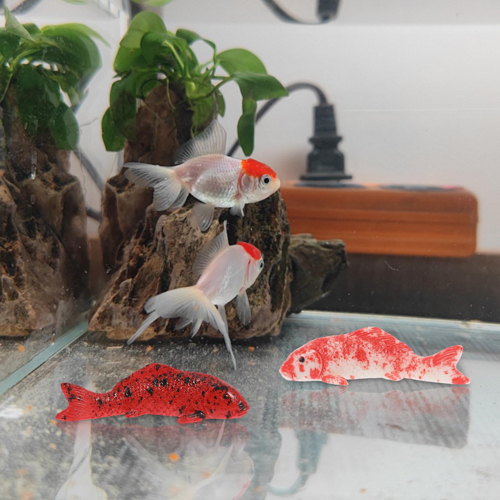 

5Pcs Vivid Realistic Resin Goldfish Decor for Aquarium Fish Tank Terrarium Floating Fish Decoration Household Aquarium Supplies 5.5X1.8X1.5CM