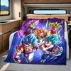 1 ks Flanelová deka s potiskem Dragon Ball Super, Vysoce kvalitní, Pro všechna roční období, Domácí dekorace, Teplo a pohodlí, Perfektní jako vánoční dárky