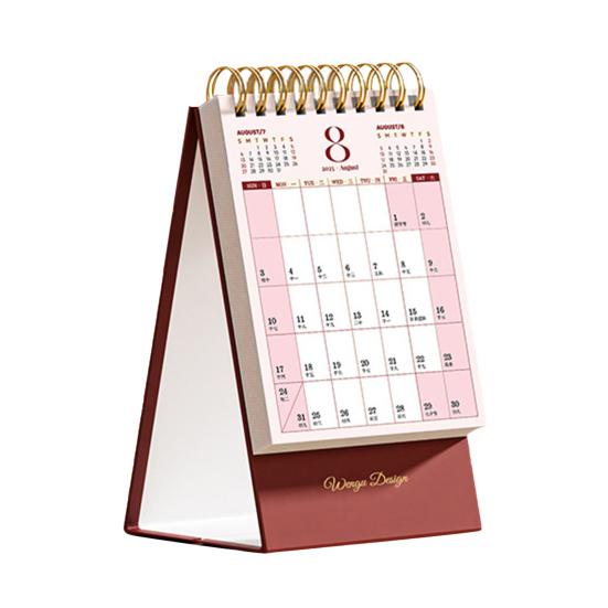 

Мини настольный календарь 2026 Янв.2026 - Дек.2026 12-месячный планировщик Двойной проволочный переплет Стоячий перекидной Маленький настольный календарь для дома и офиса S красный