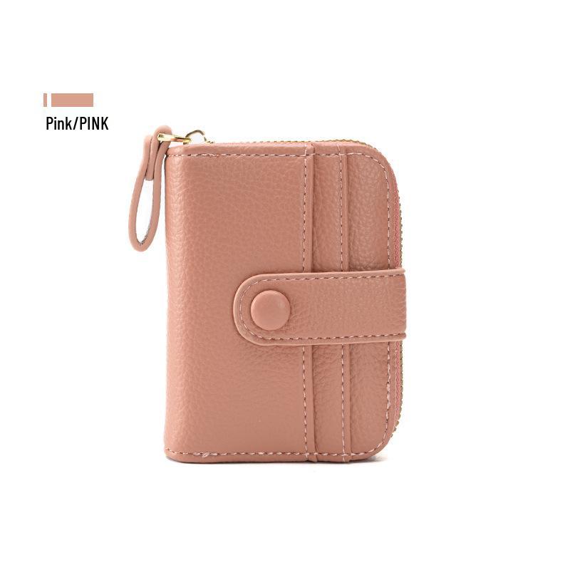 2024 Dámská korejská akordeonová peněženka na karty a peněženka na zip - Velkokapacitní peněženka na mince s mnoha přihrádkami na karty