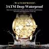 POEDAGAR Luxury Business Male Clock Date Week Waterproof Luminous Gold Wristwatch Casual Fashion Quartz Watches Reloj