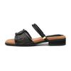 Kumkang Women Cable Knit Strap Flat Sandals Rensac5533k5