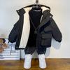 Boys Fleece Pie Overcome, New Boys Treasure Padded Jacket Clothes Trendy Children's Autumn and Winter Thickened Coat