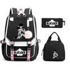 Blue Prison Student School Bag Children'S Meal Bag Casual Pencil Bag Three-Piece Set