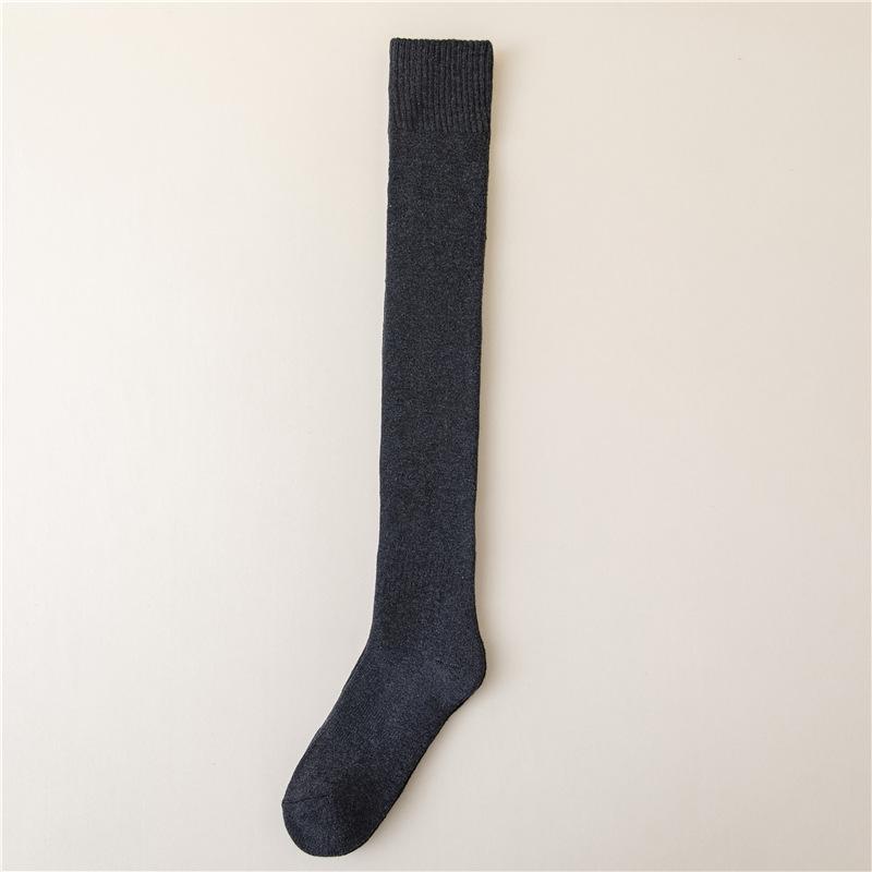 Thick Warm Long Women's Socks Over The Knee Socks Autumn and Winter Plus Velvet Thigh-high Long Socks