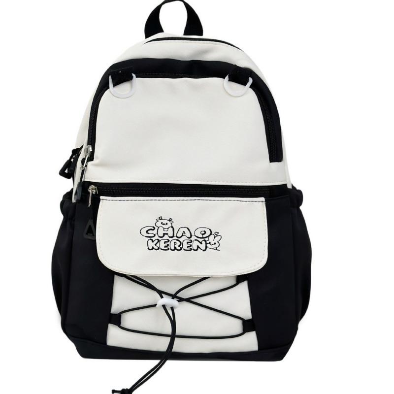 School bag new high-value college style fresh and sweet candy-colored backpack junior high school students lightweight spring outing backpack