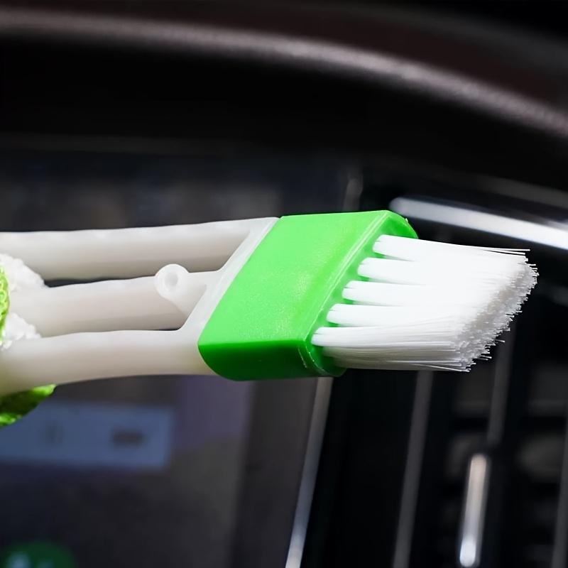 2-in-1 Multifunctional PE Car Air Vent Cleaning Brush - Detachable & Washable, Durable Plastic,for Cleaning Ship/Vehicle Interior Details and Corners