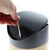 Bathroom Basket Mini Bamboo Table Garbage Restaurant Garbage Bin