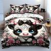 Cartoon Cow Decor Set - Kids Room Multiple Sizes Kid'S And Adults' Bedroom Exquisite 3Pc Bedding Set, Gift