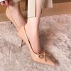 2026 Women's Shoes New Autumn Pointed Toe Women's High Heels Elegant Thin Heels Dress Pumps Ladies Fashion Bow Shoes Women
