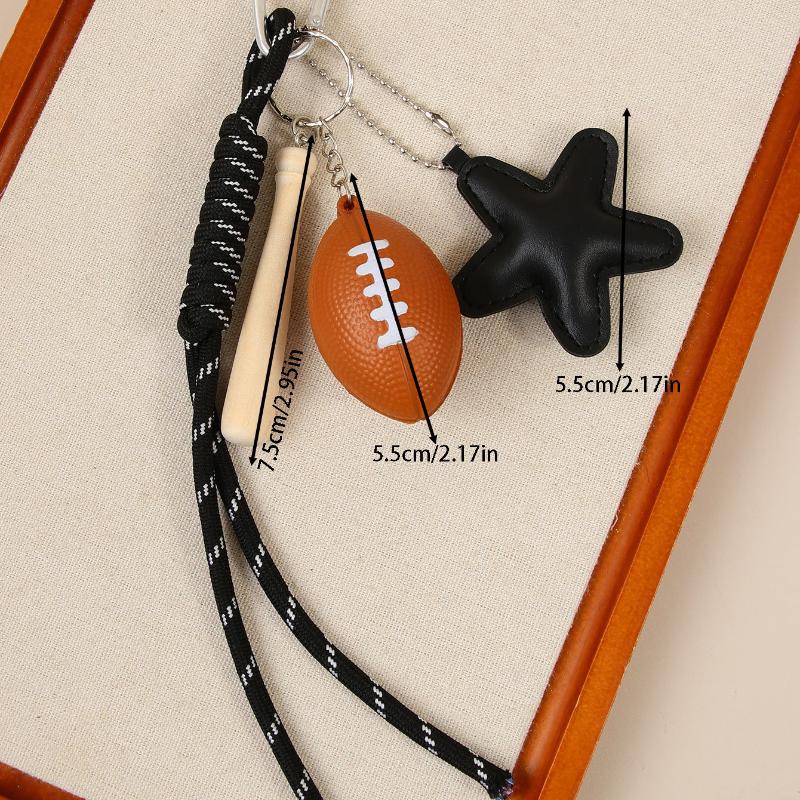 Cute Bag Pendant Keychain With Mini Camera 8 Ball Pendant Braided Strap For Handbags Backpacks Keys Decor