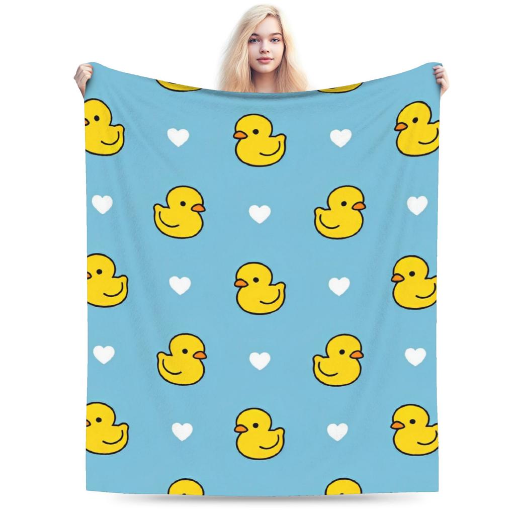 Duck Face Blankets Fleece Warm Throw Blanket For Car Sofa Couch Bed Rug