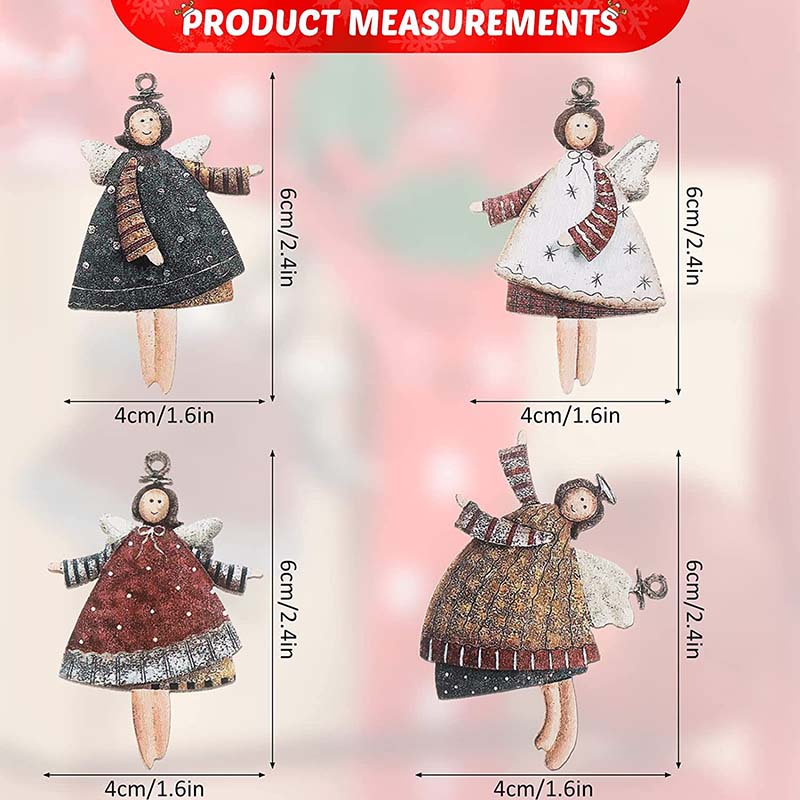 WTEMPO Christmas Dancing Angel Decor Doll Pendants Christmas Tree Hanging Ornaments Indoor & Outdoor Holiday Decoration Christmas Party Decoration