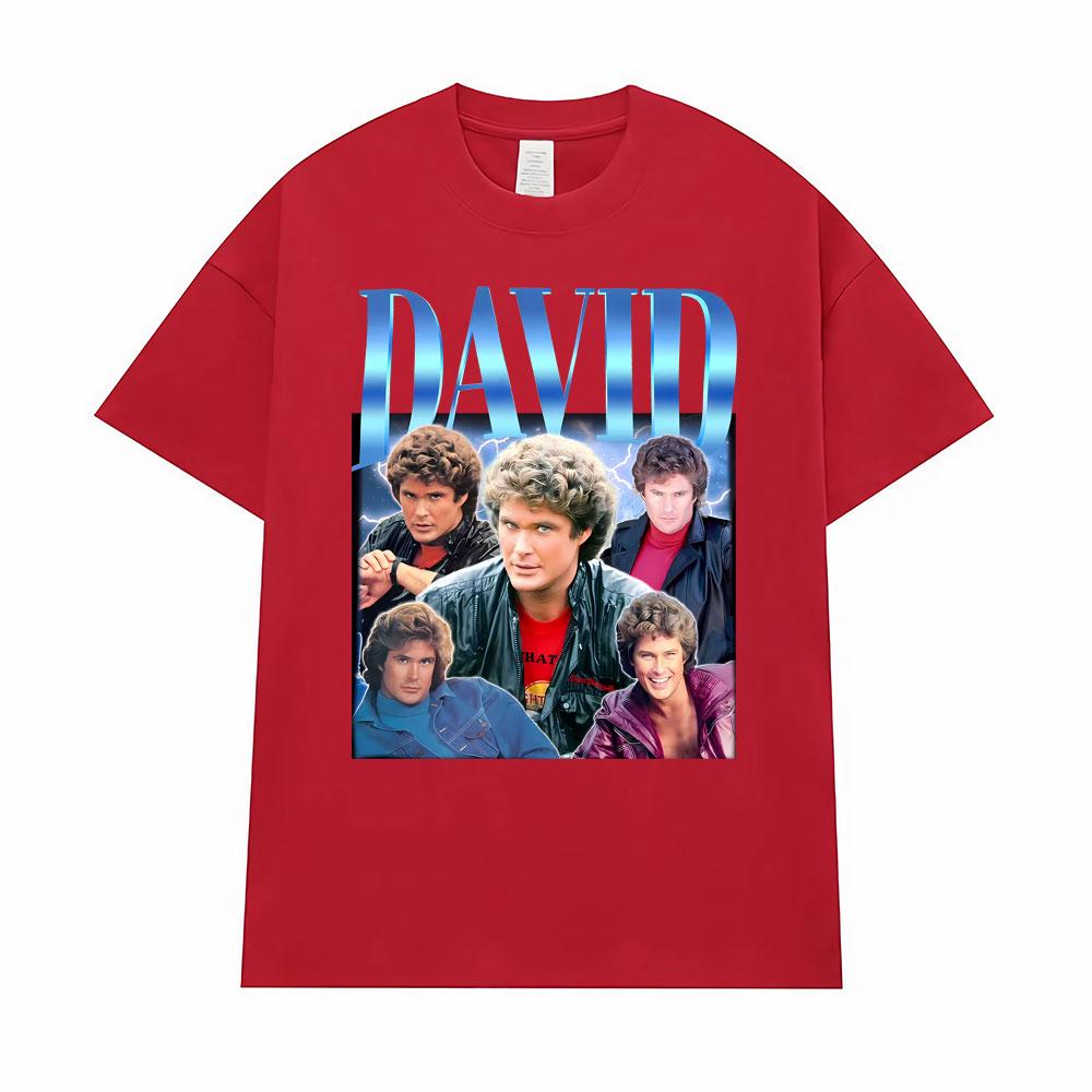 David Hasselhoff Homage Retro Graphic T Shirt Unisexs Clothing Harajuku Gothic Oversized T Shirts Summer Tops High Quality Tshirt