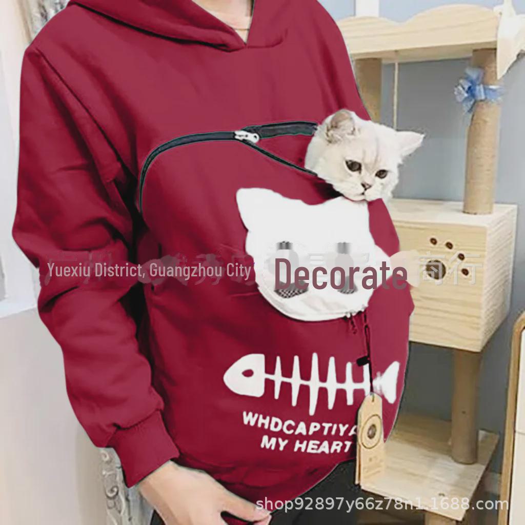 2022 Women's Cat Print Sweatshirt - Cozy Cat Nest Design