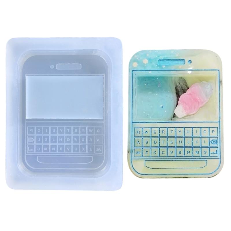 Resin Shaker Mold DIY Quicksand Phone Casting Epoxy Silicone Mold Resin Epoxy Jewelry Mold for Pendant Decoration Craft