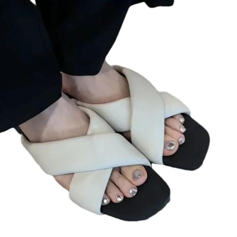 Fashion Women's Sandals Flats Slippers Casual Designer Shoes Fashion Cozy Flip Flops 2025 Summer Beach Brand Slides New Mujer Sandalias