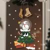 Christmas Tree Snowman Gingerbread Man Atmosphere Decorated Glass Windows Window Stickers
