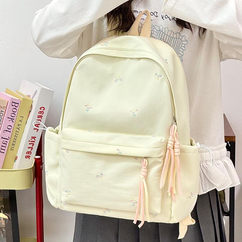 Schoolbag new junior high school schoolbag female high value small fresh bow student backpack Japanese ins girl backpack