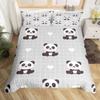 Panda down quilt cover pink cute comfortable bedding soft and comfortable