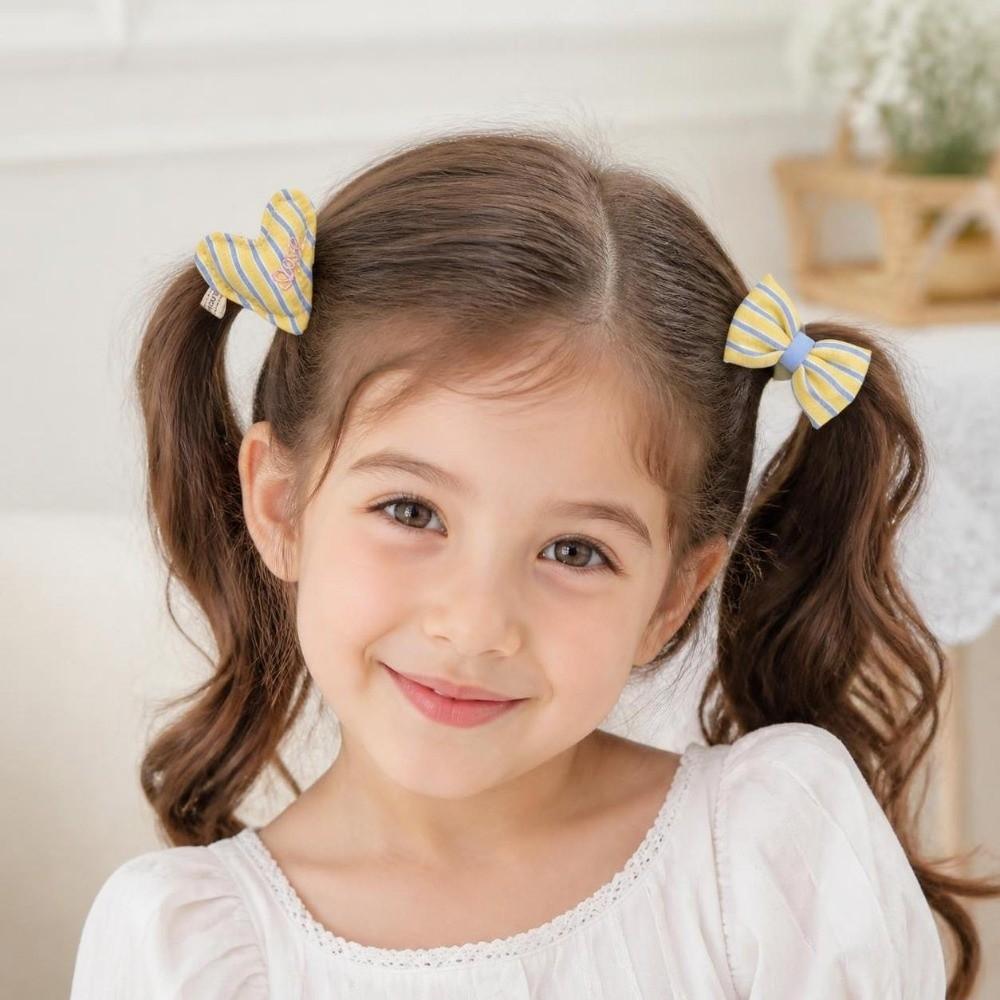 2 Pcs Set Korean Style Elastic Hair Band Elastic Stretch Bow Hair Accessory  for Girls