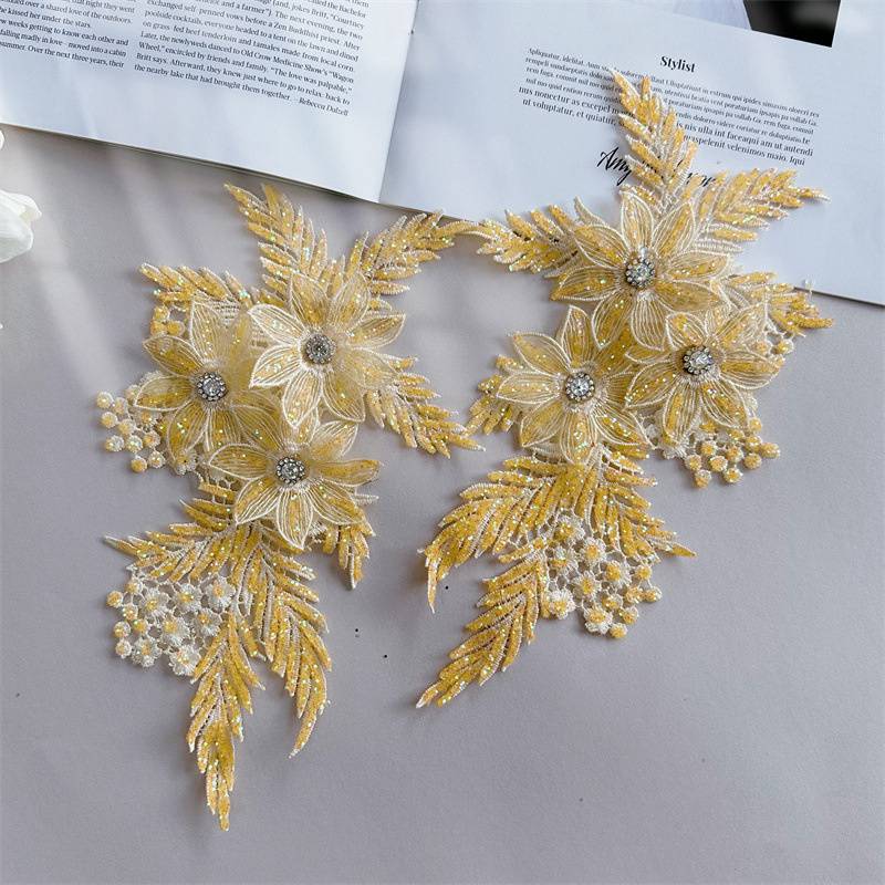 Floare Solubilă în Apă Delonix Regia Îmbrăcăminte Batic Poliester Ornament Decorare Culoare Paiete