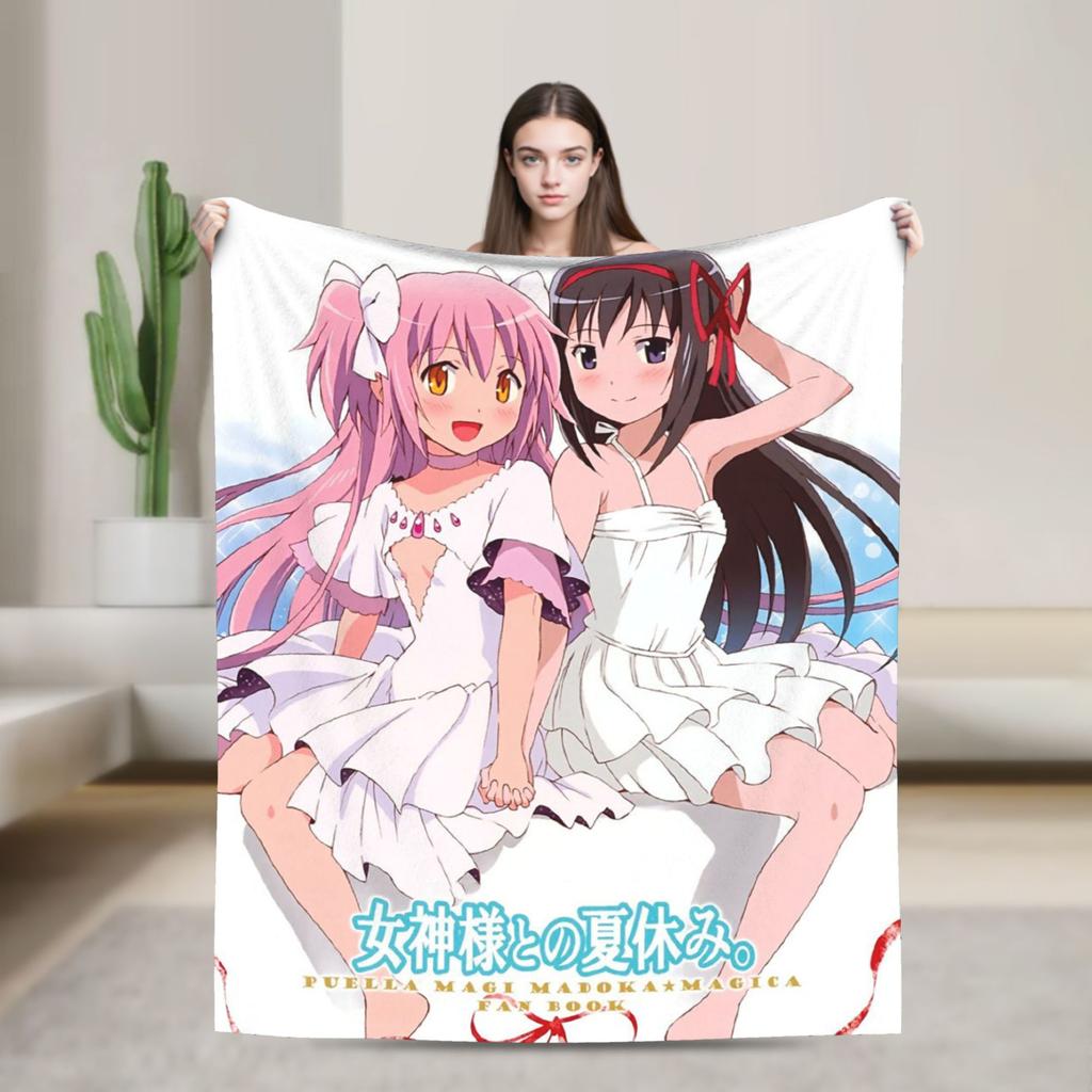 Mahou Shoujo Puellas Magis Madokas Magicas Blankets Sayaka Miki Flannel Awesome Warm Throw Blanket for Coverlet Textile Decor