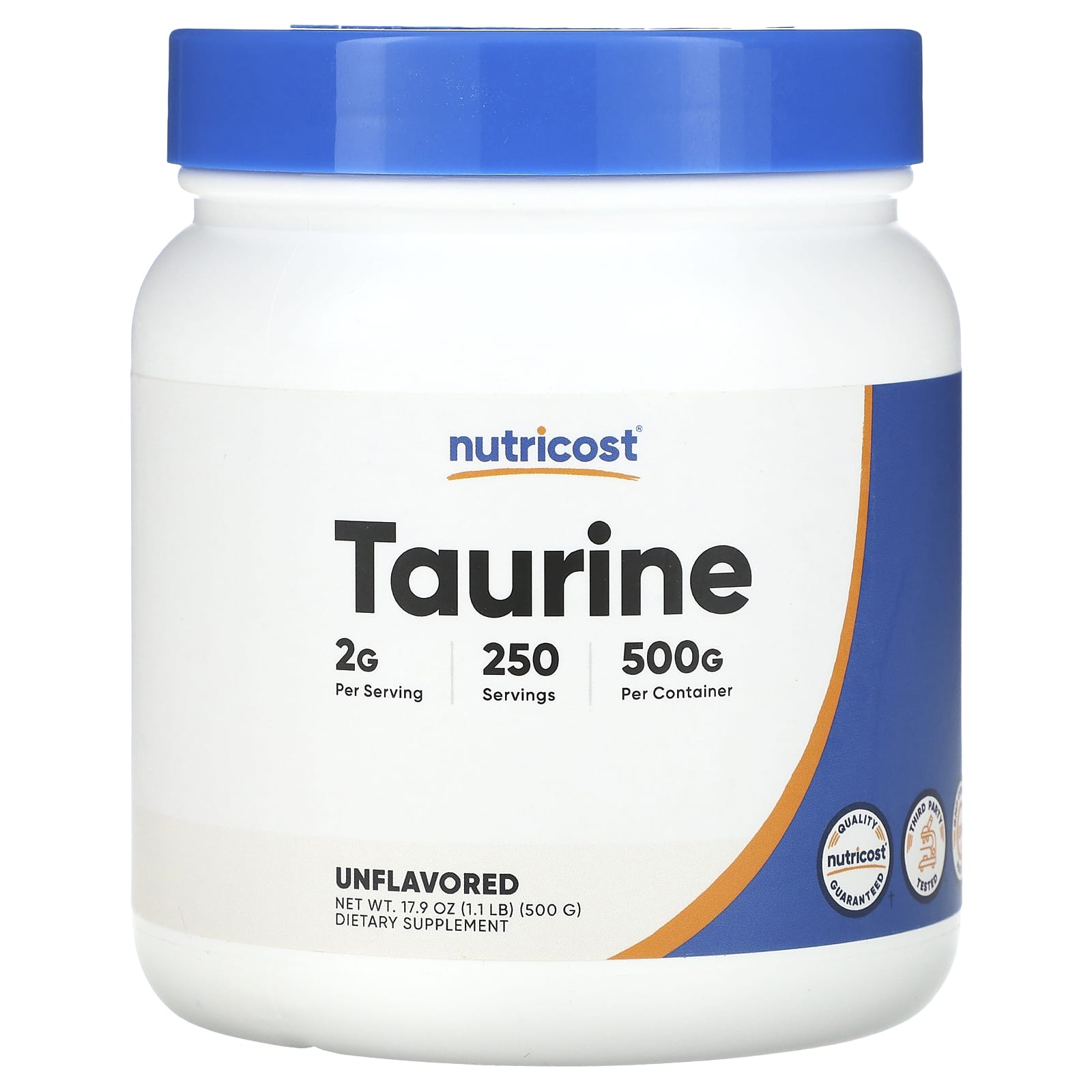 

Taurine, Unflavored, 500G (1.1Lb)