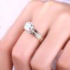3 Carat D Color Moissanite Ring in AU750 White Gold with Side Stones - Includes Authenticity Certificate
