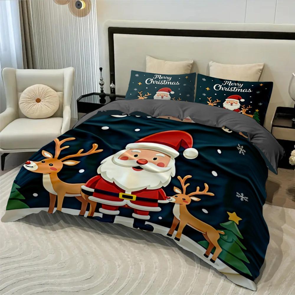 Christmas Theme Fawn Duvet Cover Bedding BoyGirl Bedroom Decoration Children-Gift Single Double Large Duvet Cover