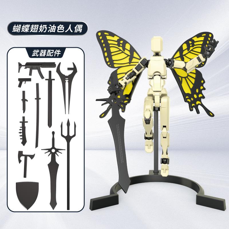 

3D Multi-Jointed Movable Shapeshift Robot Mannequin Butterfly 13 Action Model for Ornament Statue Decoration Gifts