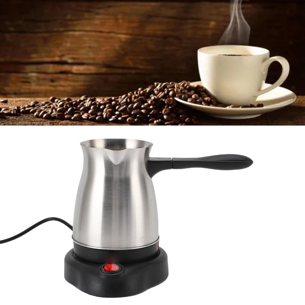 600ml Pour Over Coffee Kettle Miniature Stainless Steel Hand Brewed Electric Heating Coffee Pot for