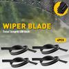 4Pcs 28in Auto Car Bus Rubber Frameless Windshield Wiper Blade Refills Universal