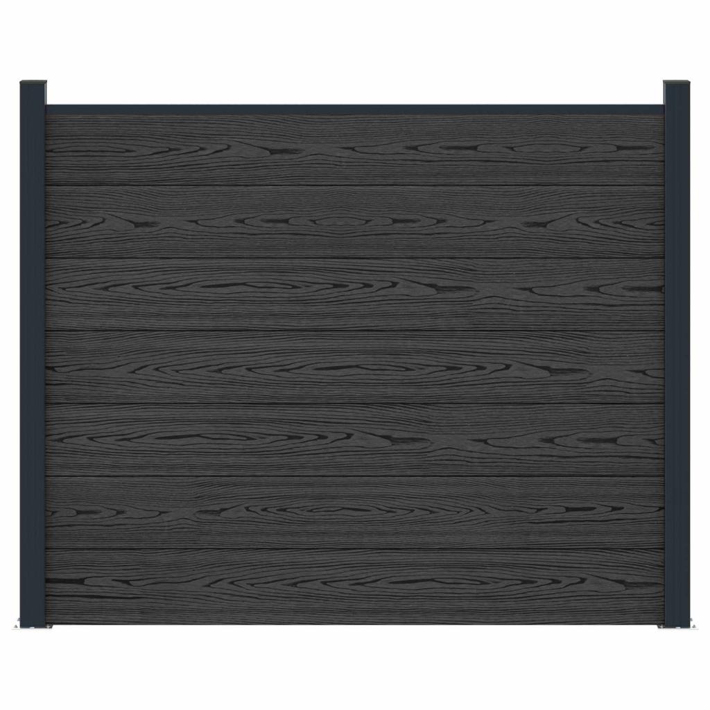 WPC and Aluminum Fence Panel Black