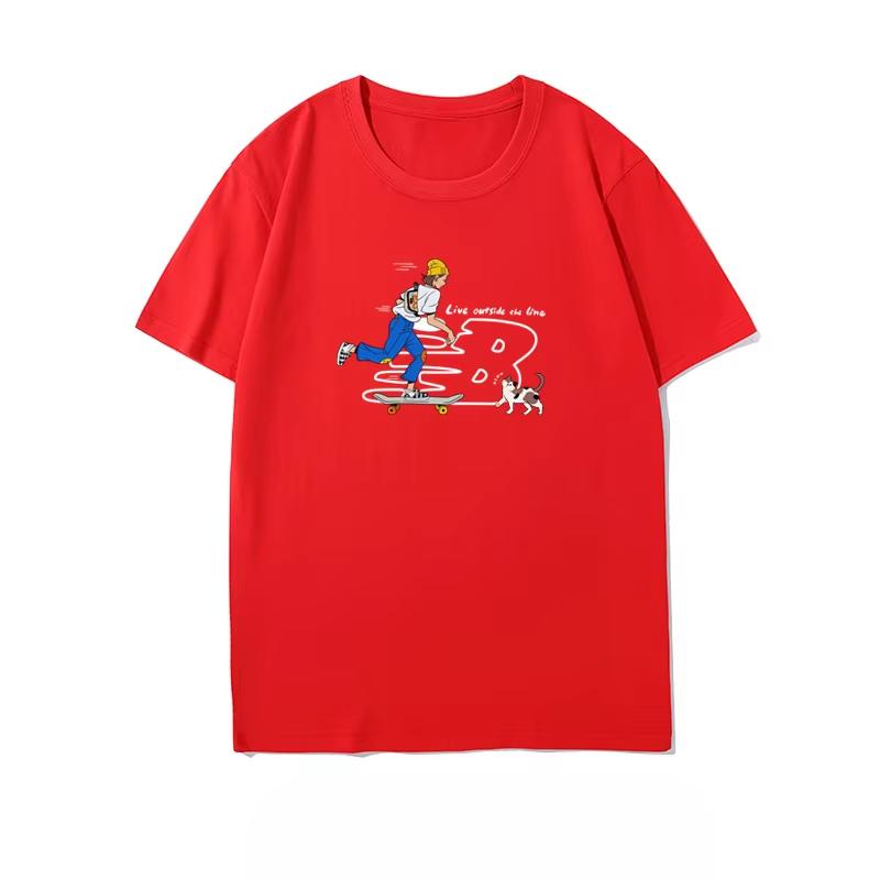 Summer Fashion Trend Men's and Women's Short Sleeve T-shirt High-end Fashion Brand 100% Cotton Printed T-shirt