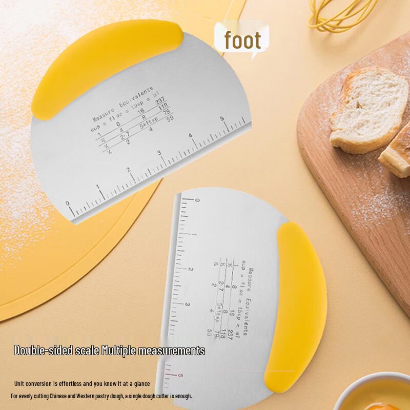 Stainless Steel Dough Scraper with Scale