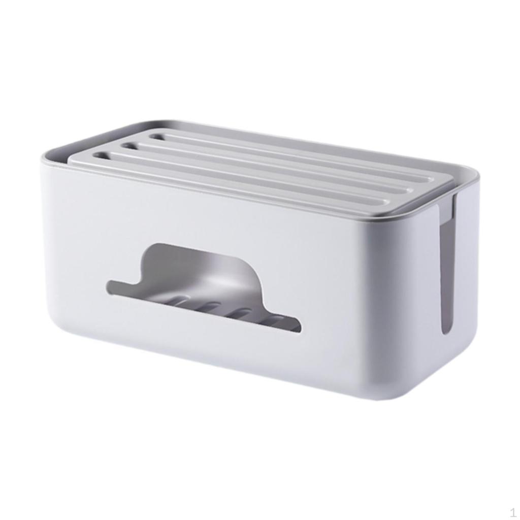 Cable Management Box, Organizer, Lightweight, Hider for Power Strips, Desktops,