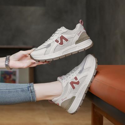 Thick-soled N-character Forrest Gump Shoes Women's Spring and Autumn 2025 Korean Version of Super Fire Dad Shoes Casual Running Muffin Sneakers