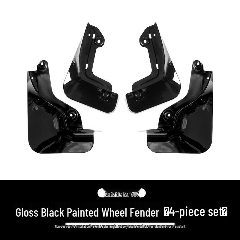 Xiaomi YU7 Rear Wheel No-Drill Mudguard Liner - Widened Four-Door Leather Accessory