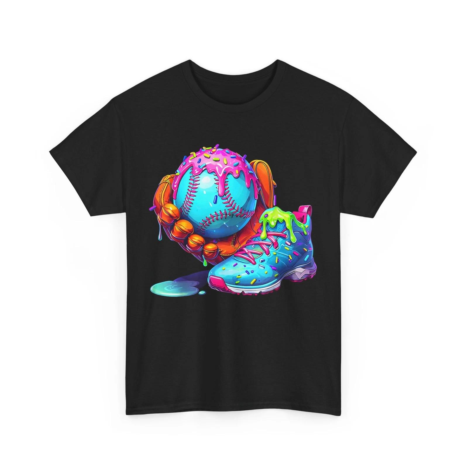 

Baseball t-shirt, Ice Cream Drip Baseball Sports Lovers Women Men Shirt XL