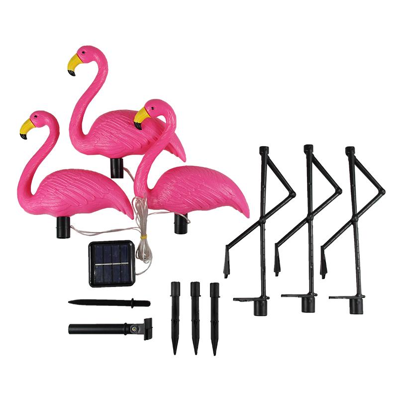 Solar-powered Garden Lights Landscape Yard Decoration Ground-mounted Lamp Flamingo Firework Sunflowers Roses Fireflies Jellyfish
