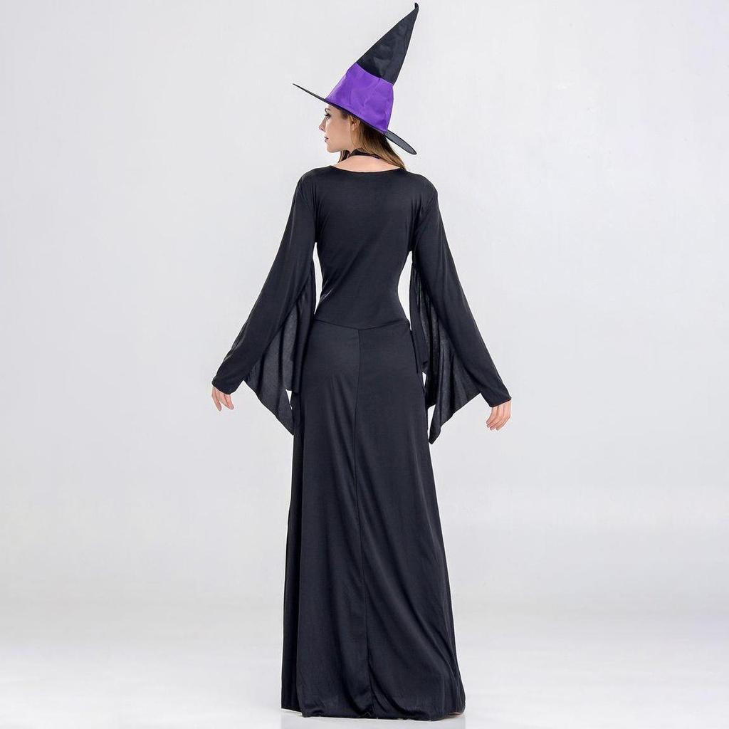 Women's Halloween Witch Costume - Purple Vampire Masquerade Dress (S-XXL)