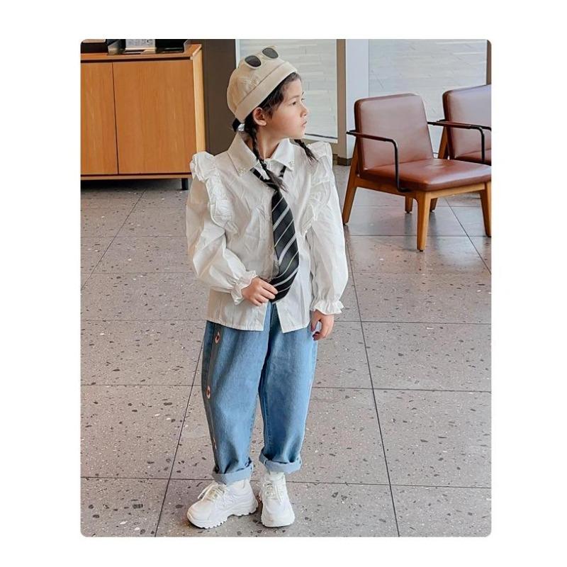 2024 Girls' Breathable White Dad Sneakers – Trendy Spring & Autumn Fashion Sports Shoes