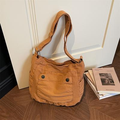 Vintage Canvas Tasche Damen Große Kapazität Umhängetasche Messenger Tasche Schüler Klasse Umhängetasche
