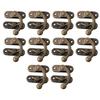 Mini Antique Bronze Wood Box Latch Clasp Lock 10 Pieces with Screws Right Hook for Jewelry Boxes Toolboxes and Storage Boxes