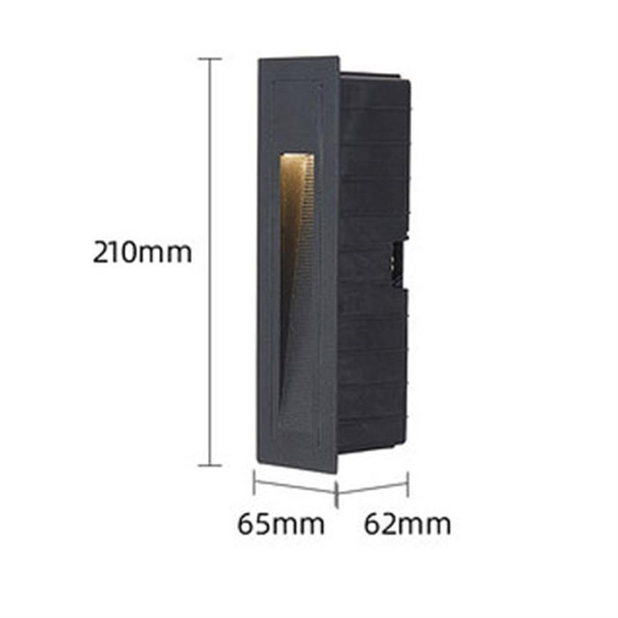 Thrisdar Waterproof LED Wall Light Led Step Stair Lights Outdoor LED Footlight Recessed Corner Lamp Exterior Garden Night Light