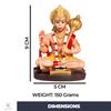 Murti de Hanuman Ji para Painel de Carro, Ídolo para Pooja em Casa com Hanuman Chalisa para Proteção contra Energia Negativa, Boa Sorte e Sucesso